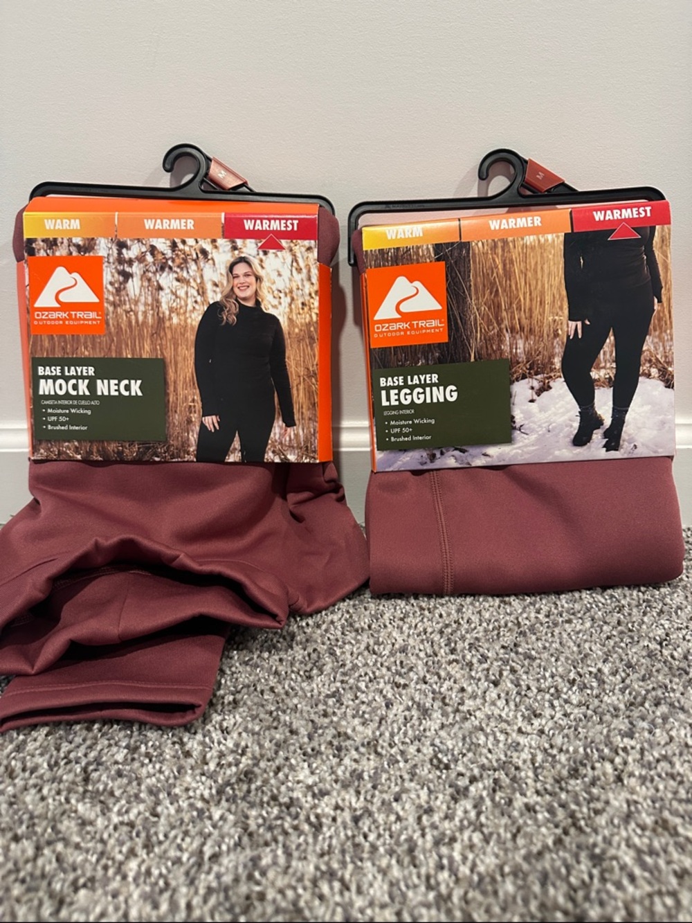 Ozark Trail Base Layer Mock Neck Top & Leggings
